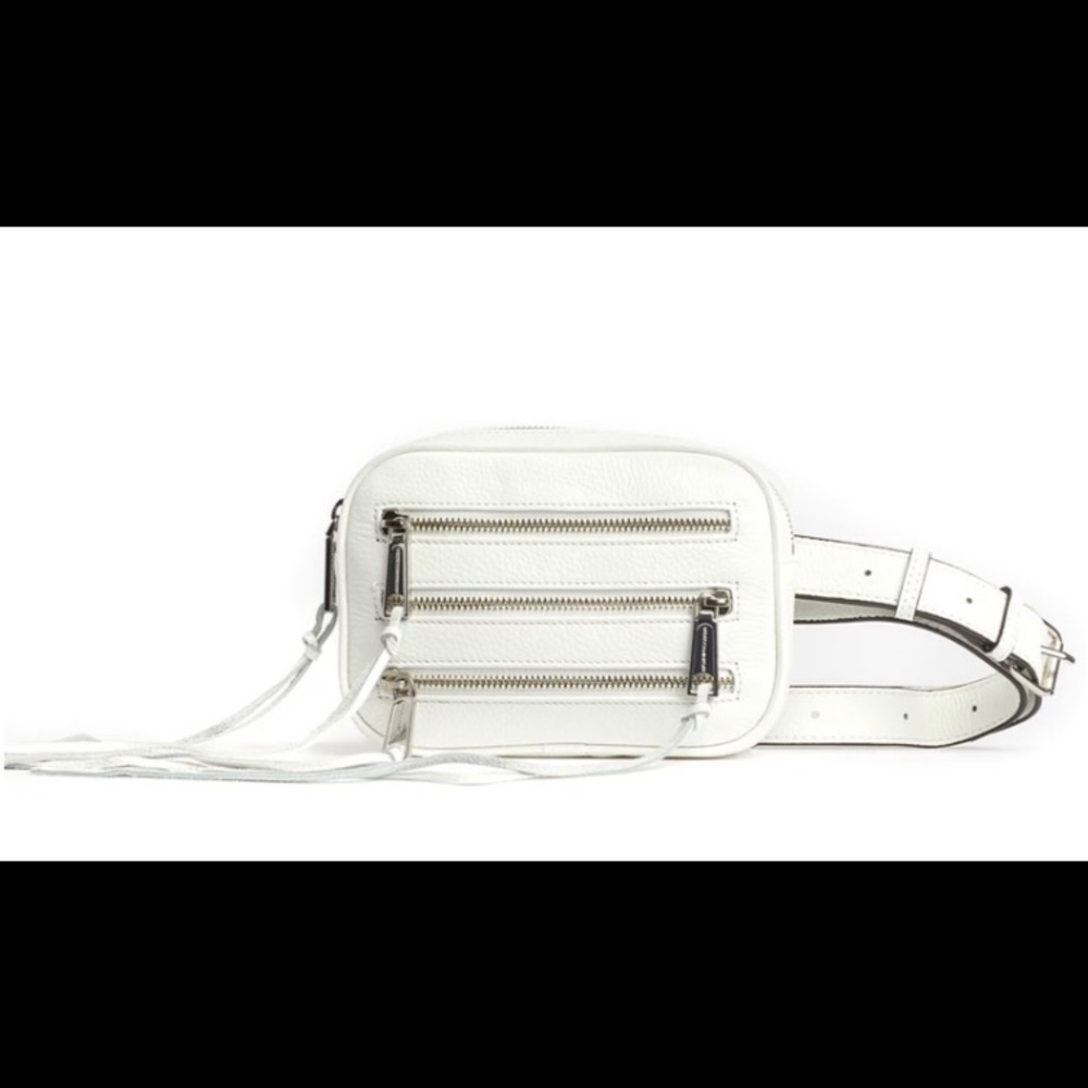 Rebecca Minkoff 3 Zip Belt Bag - Optic White (NWT)